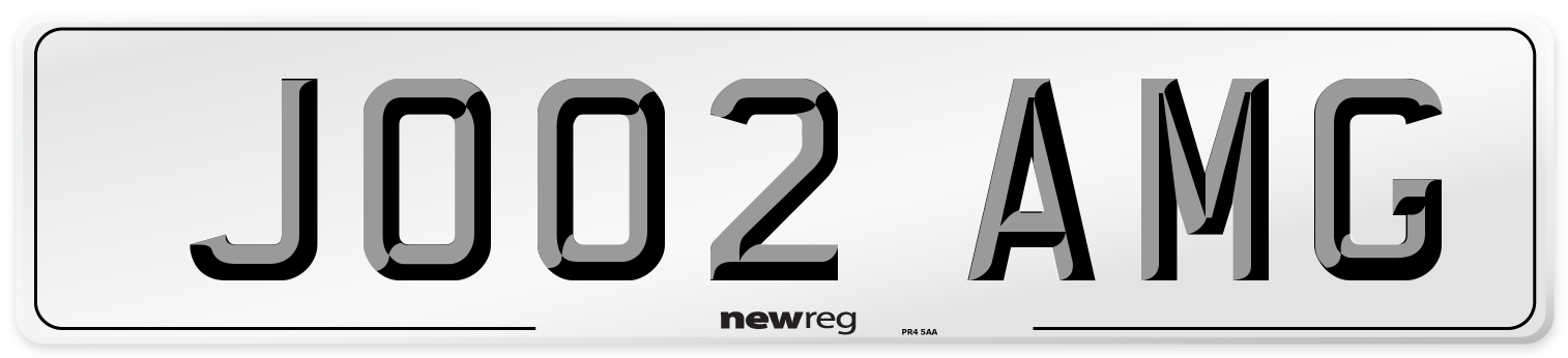 JO02 AMG Front Number Plate