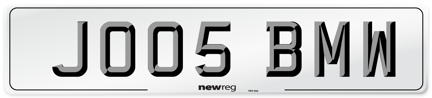 JO05 BMW Front Number Plate