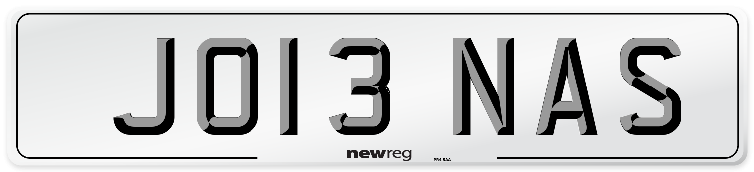 JO13 NAS Front Number Plate