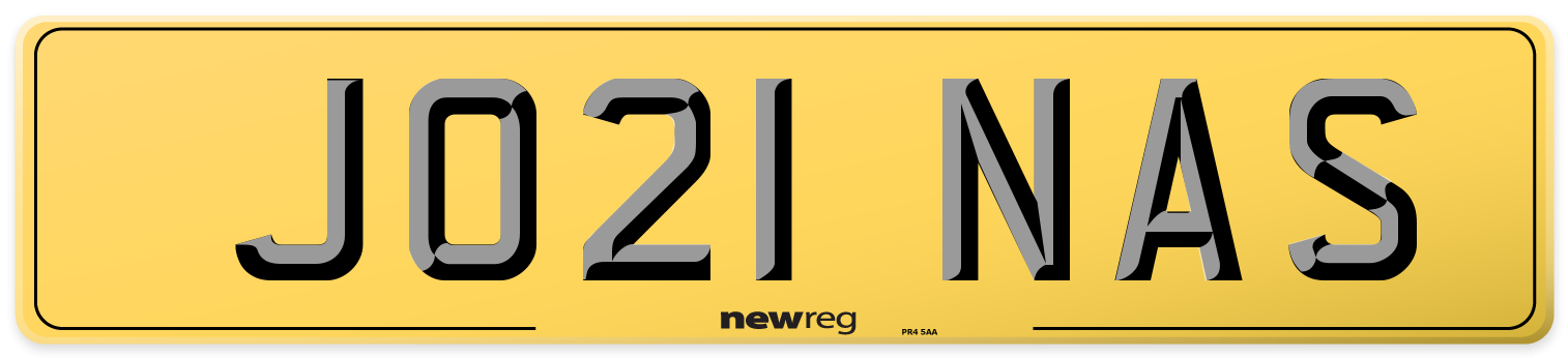 JO21 NAS Rear Number Plate