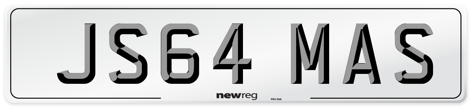 JS64 MAS Front Number Plate