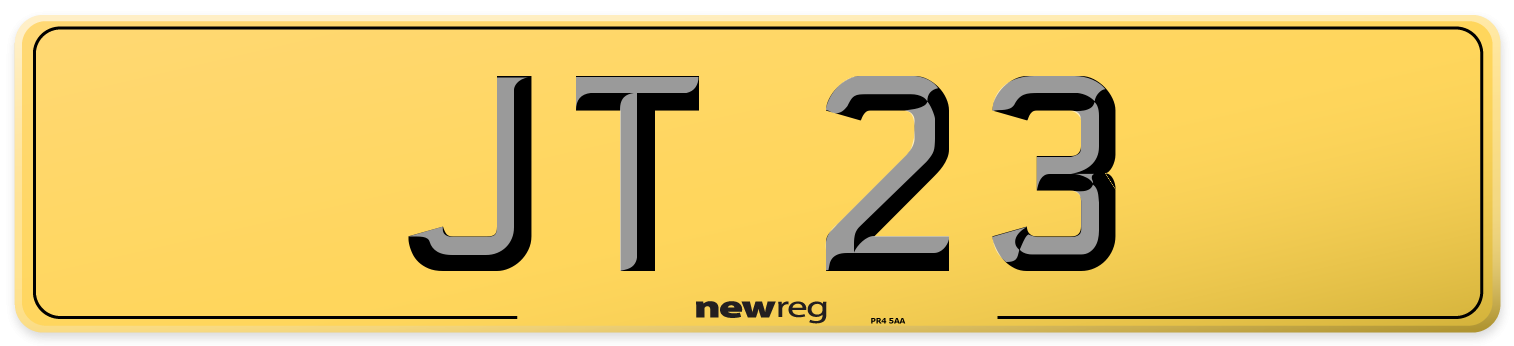 JT 23 Rear Number Plate