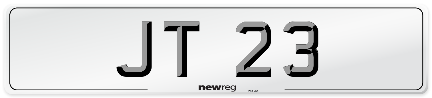 JT 23 Front Number Plate