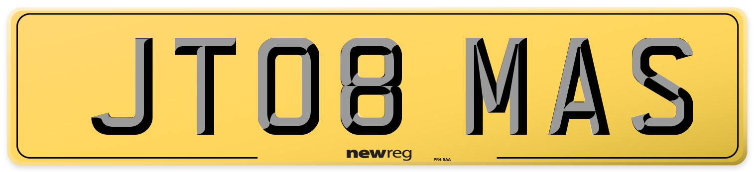 JT08 MAS Rear Number Plate