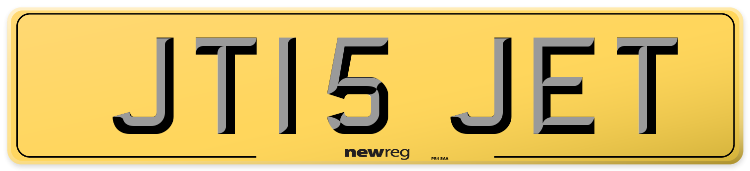 JT15 JET Rear Number Plate