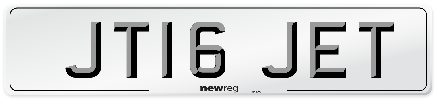 JT16 JET Front Number Plate