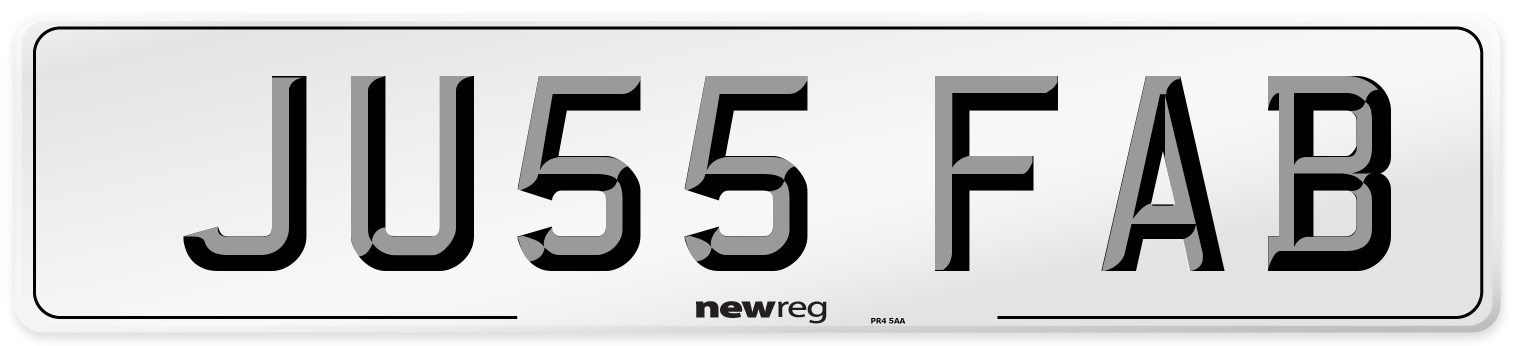 JU55 FAB Front Number Plate