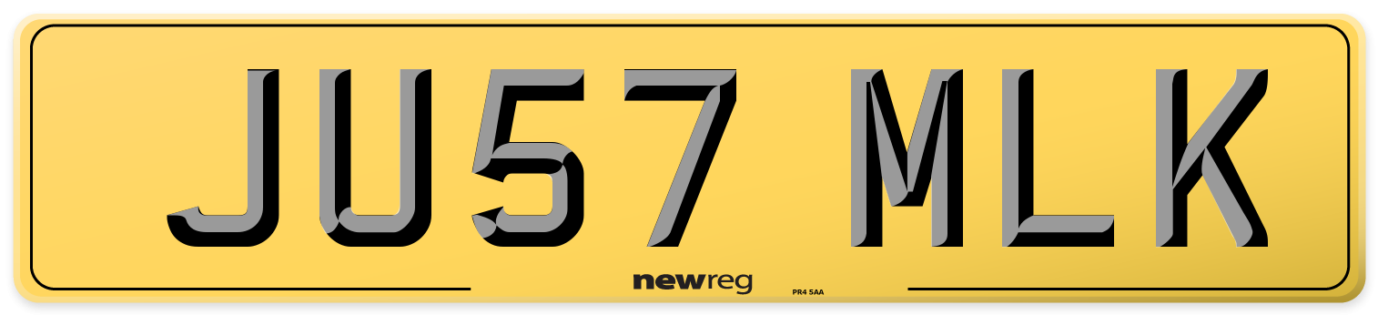 JU57 MLK Rear Number Plate