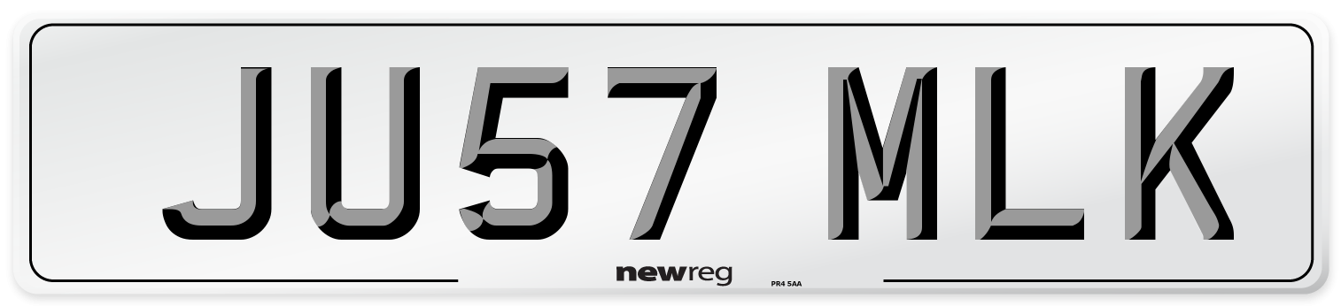 JU57 MLK Front Number Plate