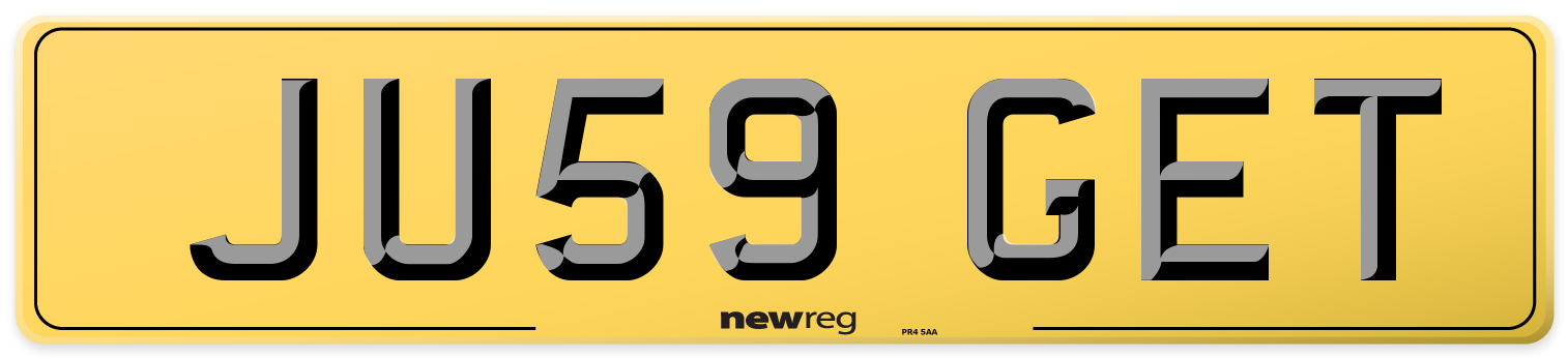 JU59 GET Rear Number Plate
