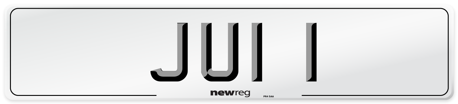 JUI 1 Front Number Plate