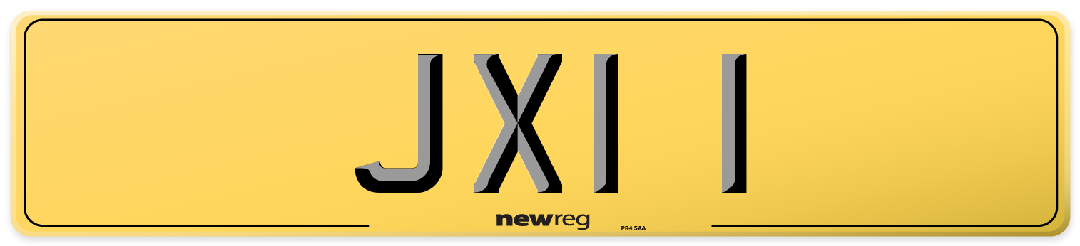 JXI 1 Rear Number Plate