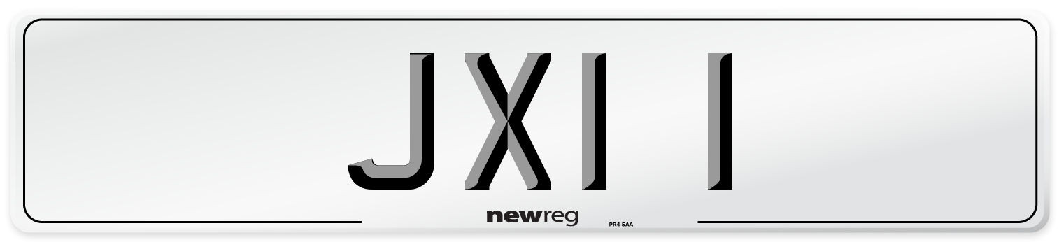 JXI 1 Front Number Plate