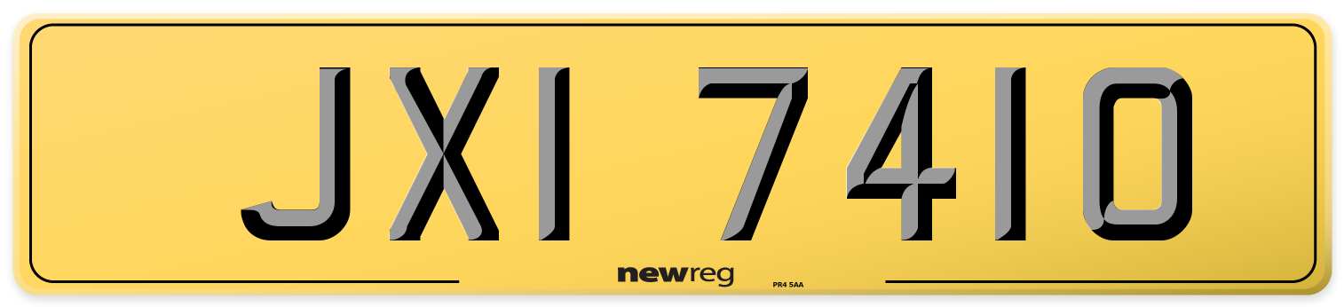 JXI 7410 Rear Number Plate
