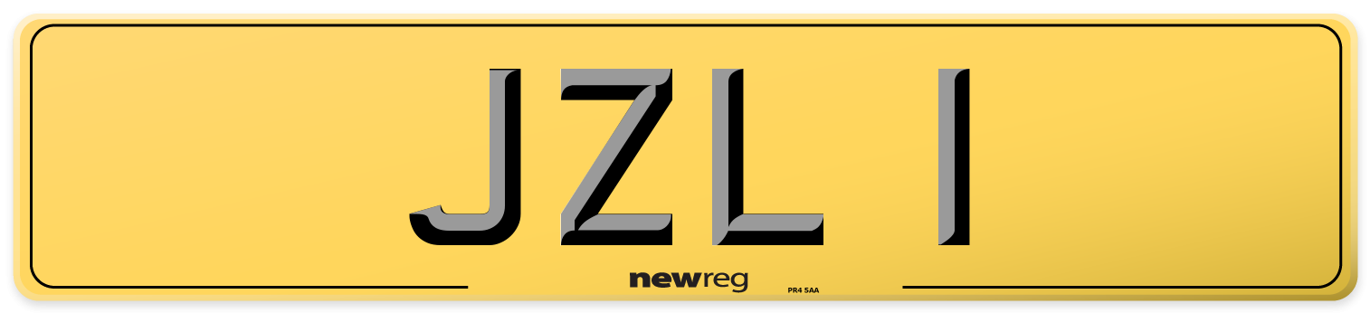 JZL 1 Rear Number Plate