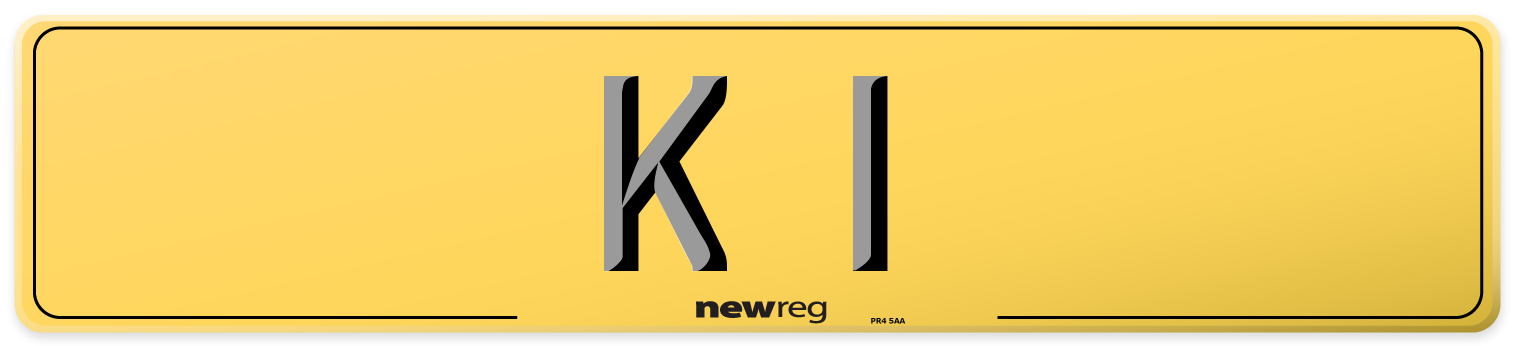 K 1 Rear Number Plate