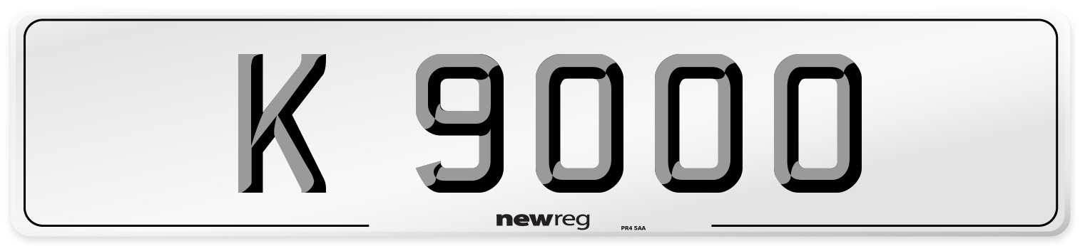 K 9000 Front Number Plate