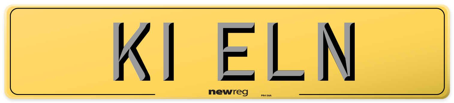 K1 ELN Rear Number Plate
