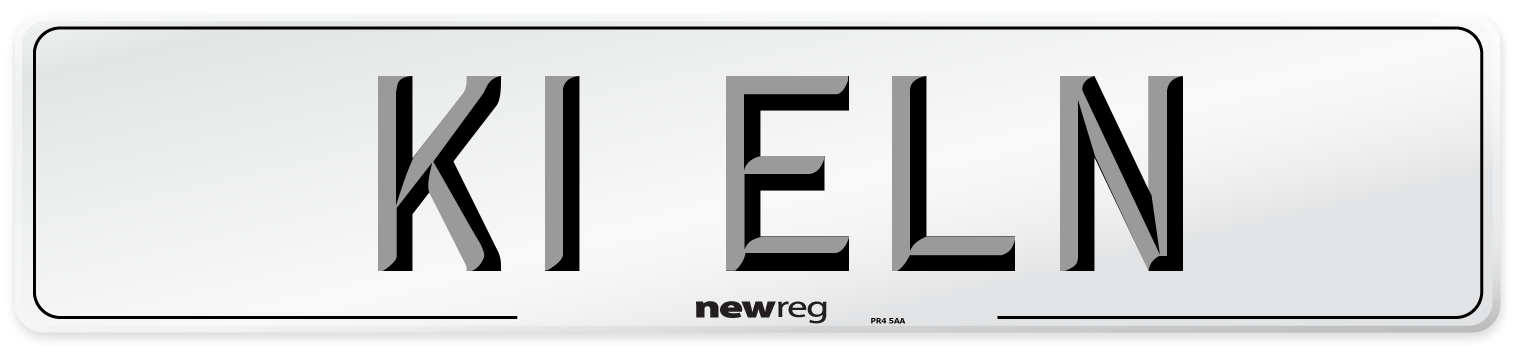 K1 ELN Front Number Plate