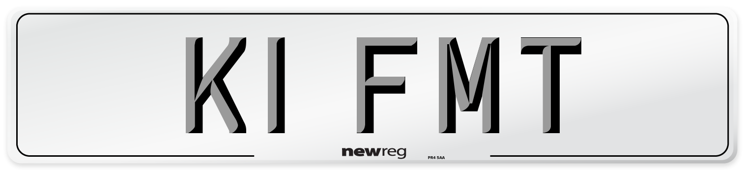 K1 FMT Front Number Plate