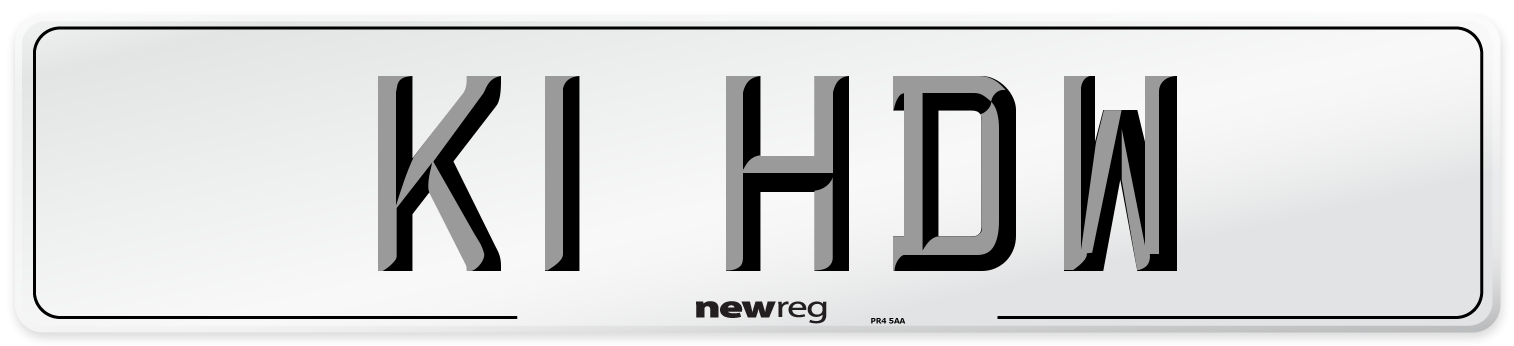 K1 HDW Front Number Plate