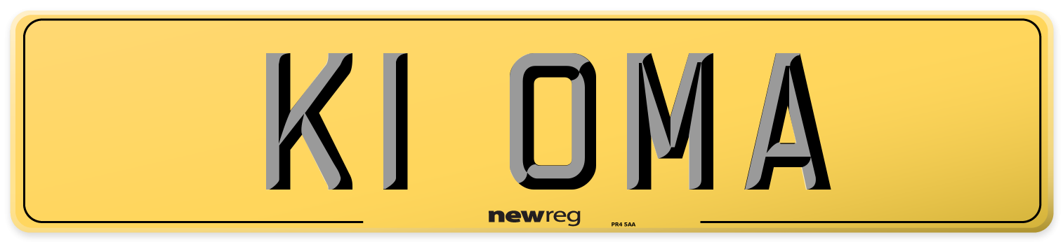 K1 OMA Rear Number Plate