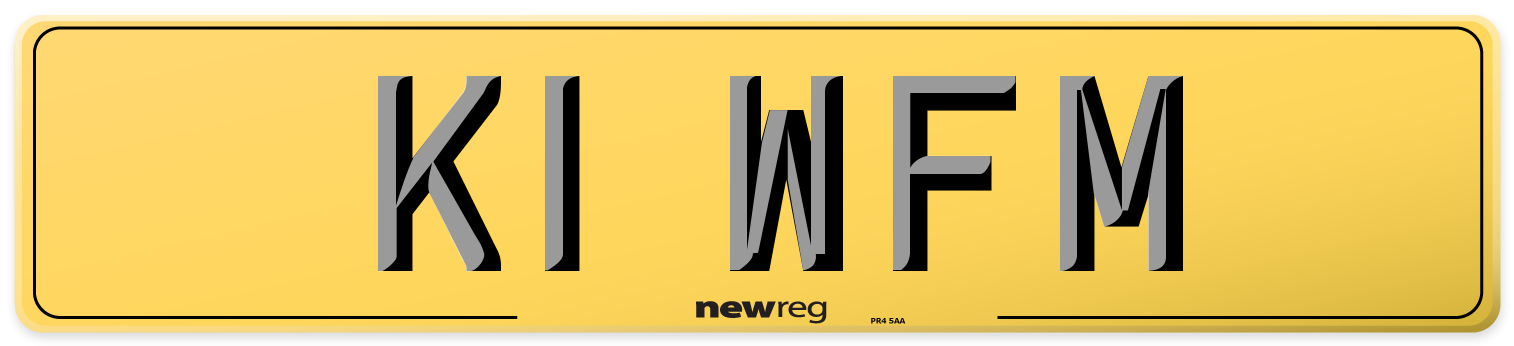 K1 WFM Rear Number Plate