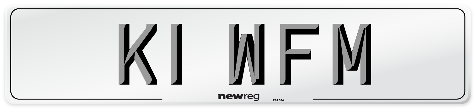 K1 WFM Front Number Plate