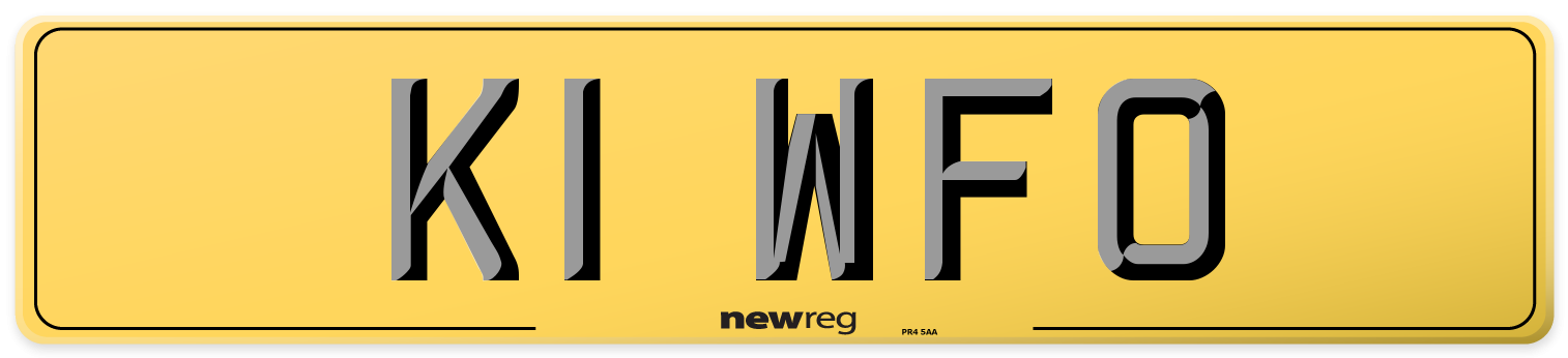 K1 WFO Rear Number Plate