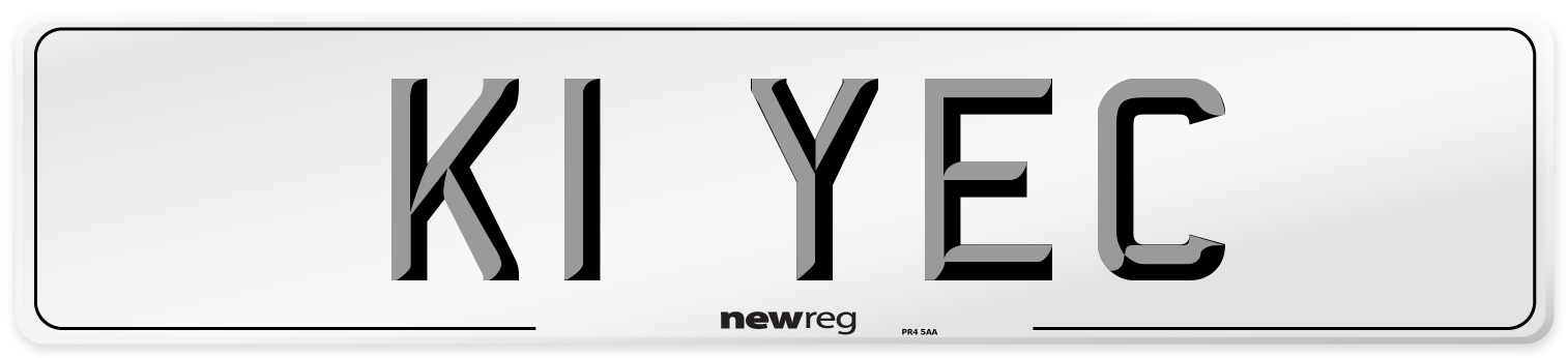 K1 YEC Front Number Plate