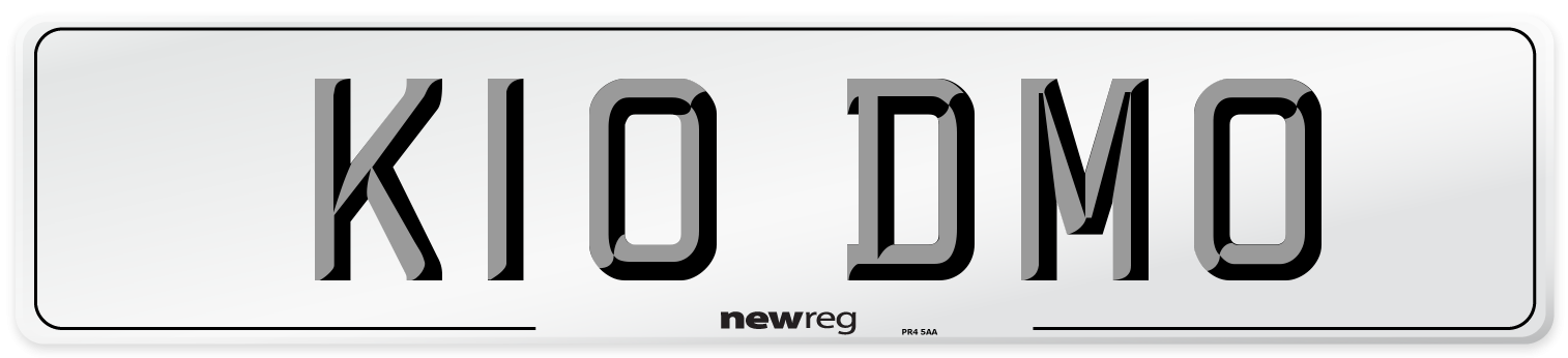 K10 DMO Front Number Plate