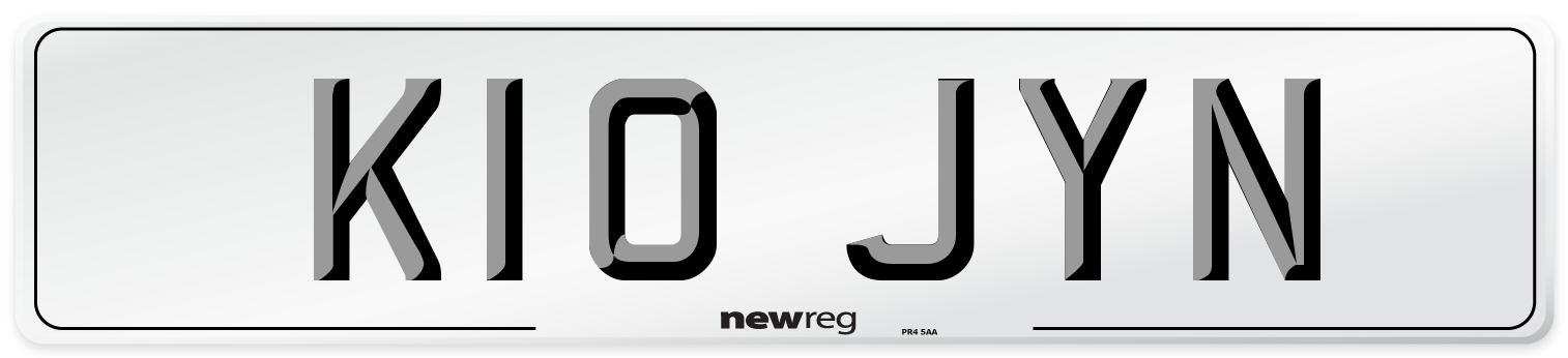 K10 JYN Front Number Plate