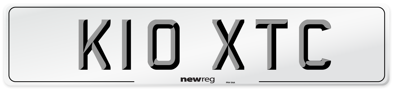 K10 XTC Front Number Plate