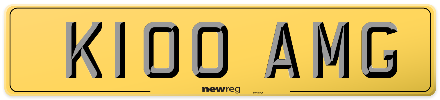 K100 AMG Rear Number Plate