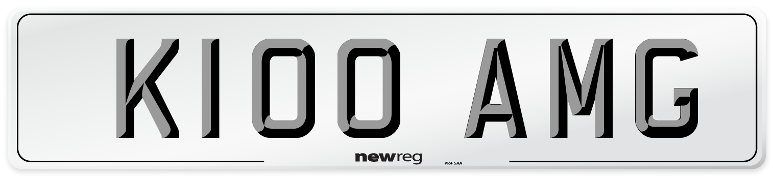 K100 AMG Front Number Plate