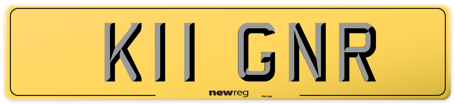 K11 GNR Rear Number Plate