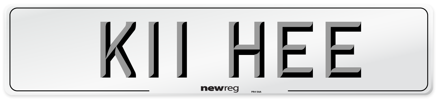 K11 HEE Front Number Plate