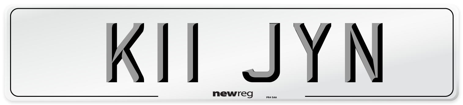 K11 JYN Front Number Plate