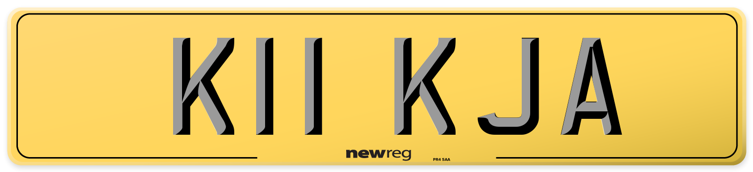 K11 KJA Rear Number Plate