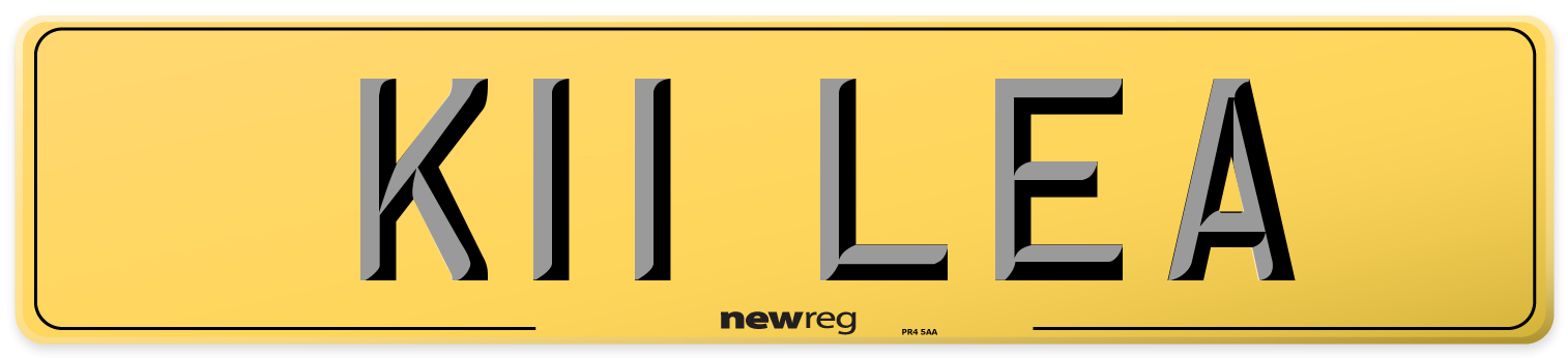 K11 LEA Rear Number Plate