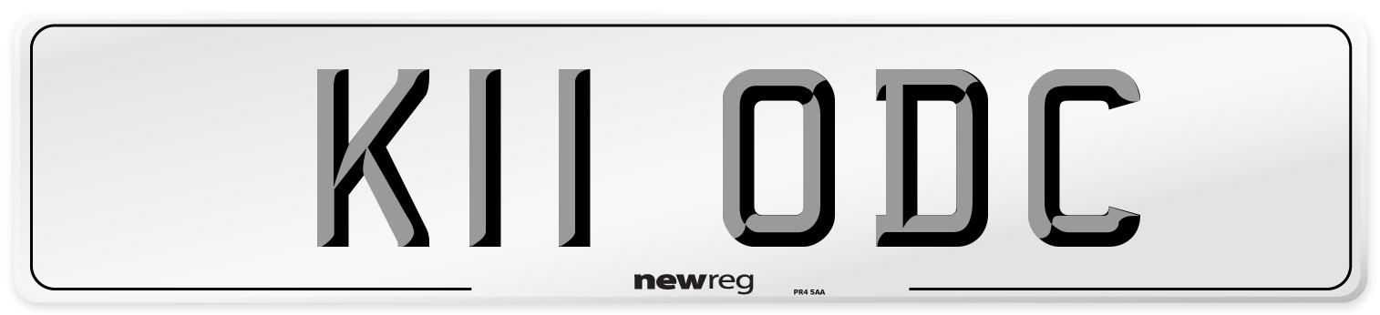 K11 ODC Front Number Plate