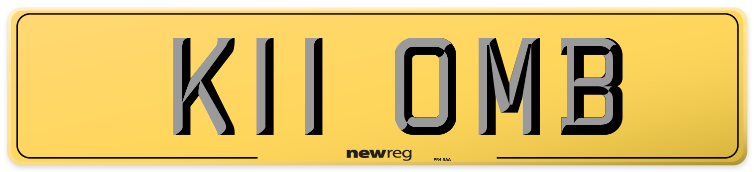 K11 OMB Rear Number Plate