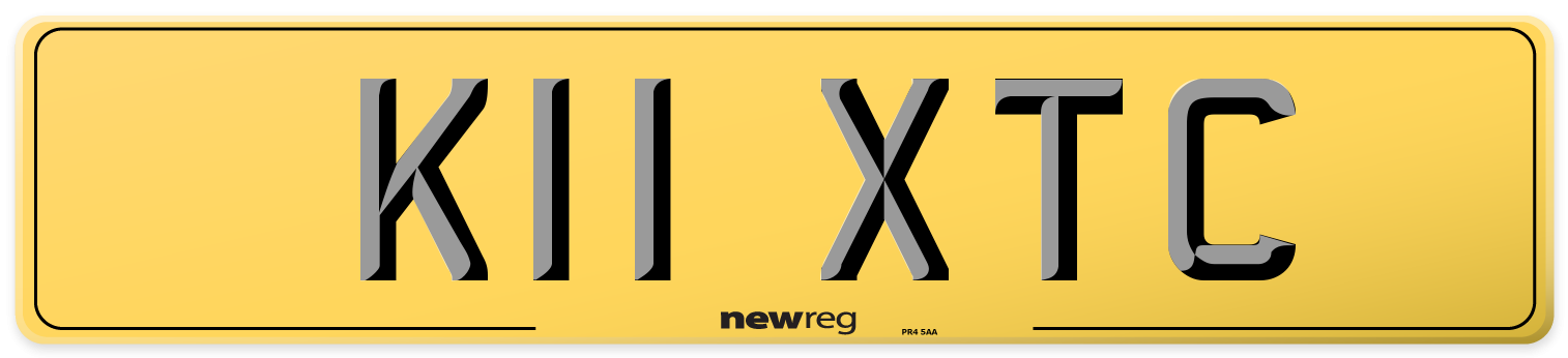 K11 XTC Rear Number Plate