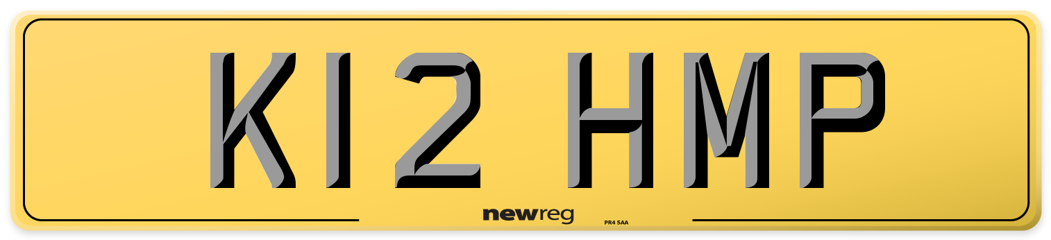 K12 HMP Rear Number Plate