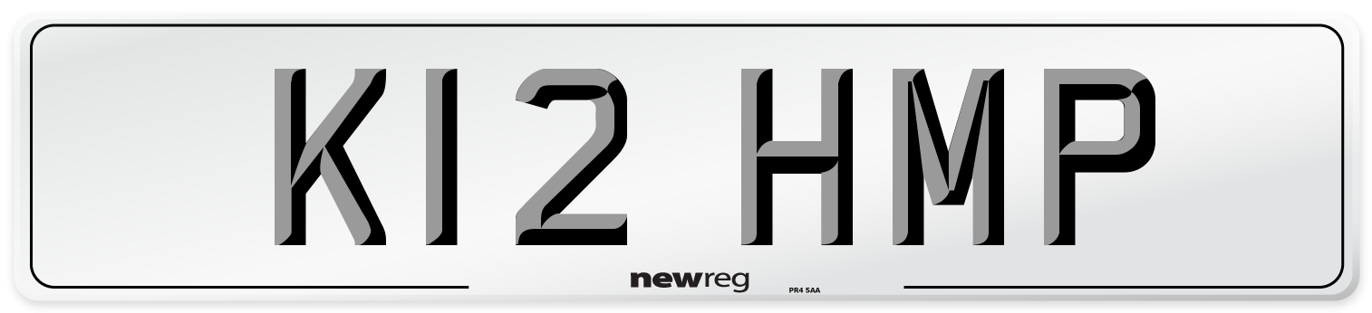 K12 HMP Front Number Plate