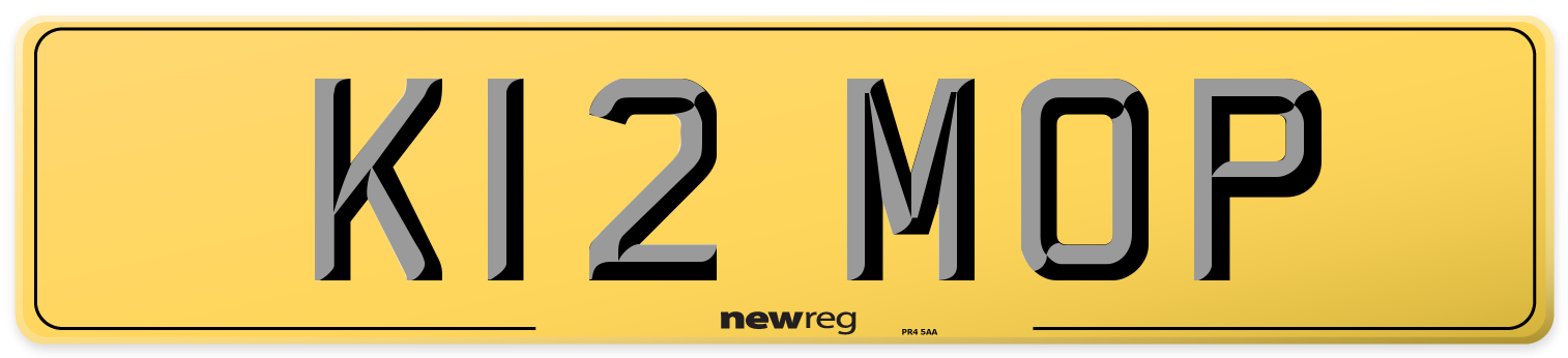 K12 MOP Rear Number Plate
