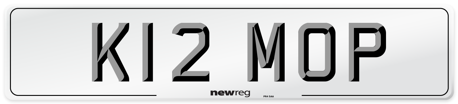 K12 MOP Front Number Plate