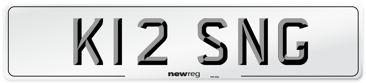 K12 SNG Front Number Plate