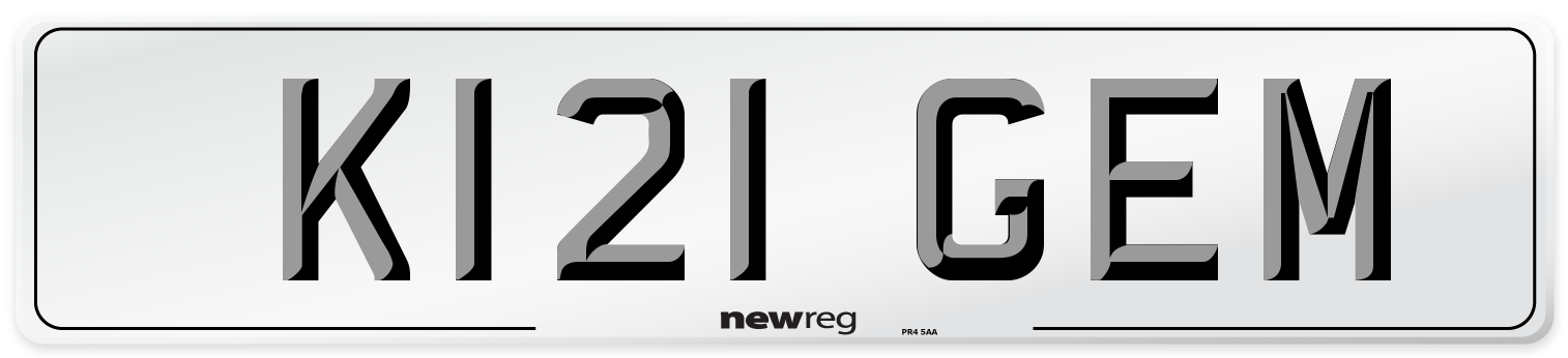 K121 GEM Front Number Plate