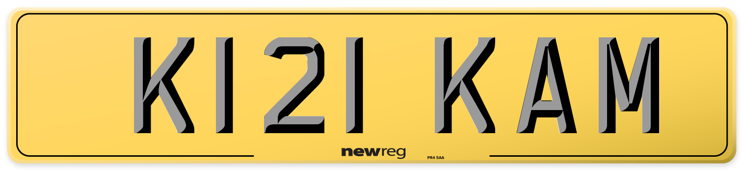 K121 KAM Rear Number Plate